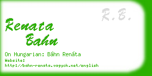 renata bahn business card